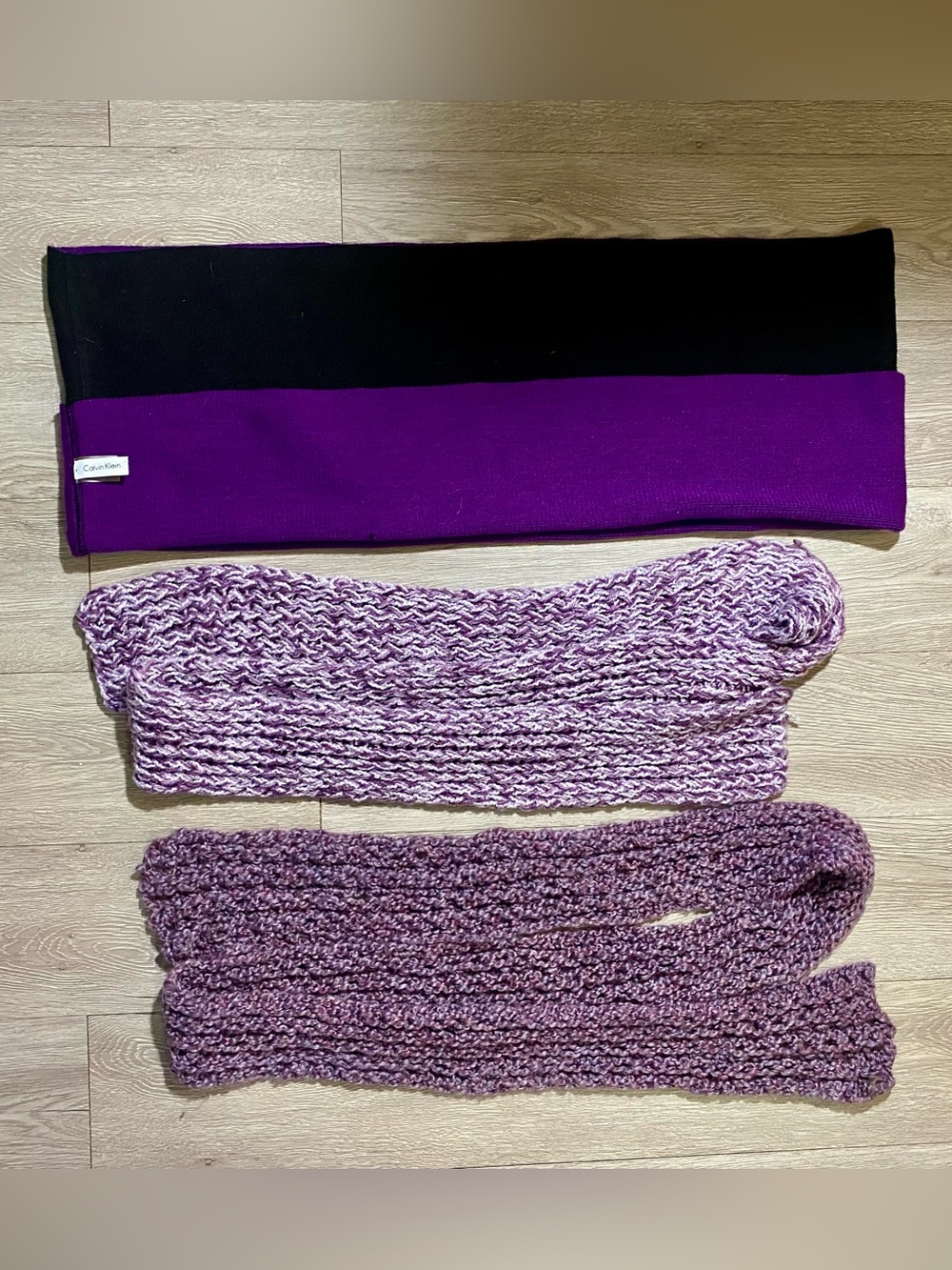 πBundle of 3 Scarves ~ Purple ~ Calvin Klein + Home Made